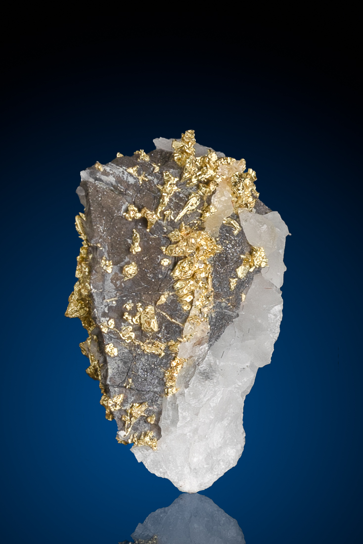(image for) Sharp Crystallized Gold Quartz and Arsenopyrite Specimen - Alleghany District, CA - 7.16 grams